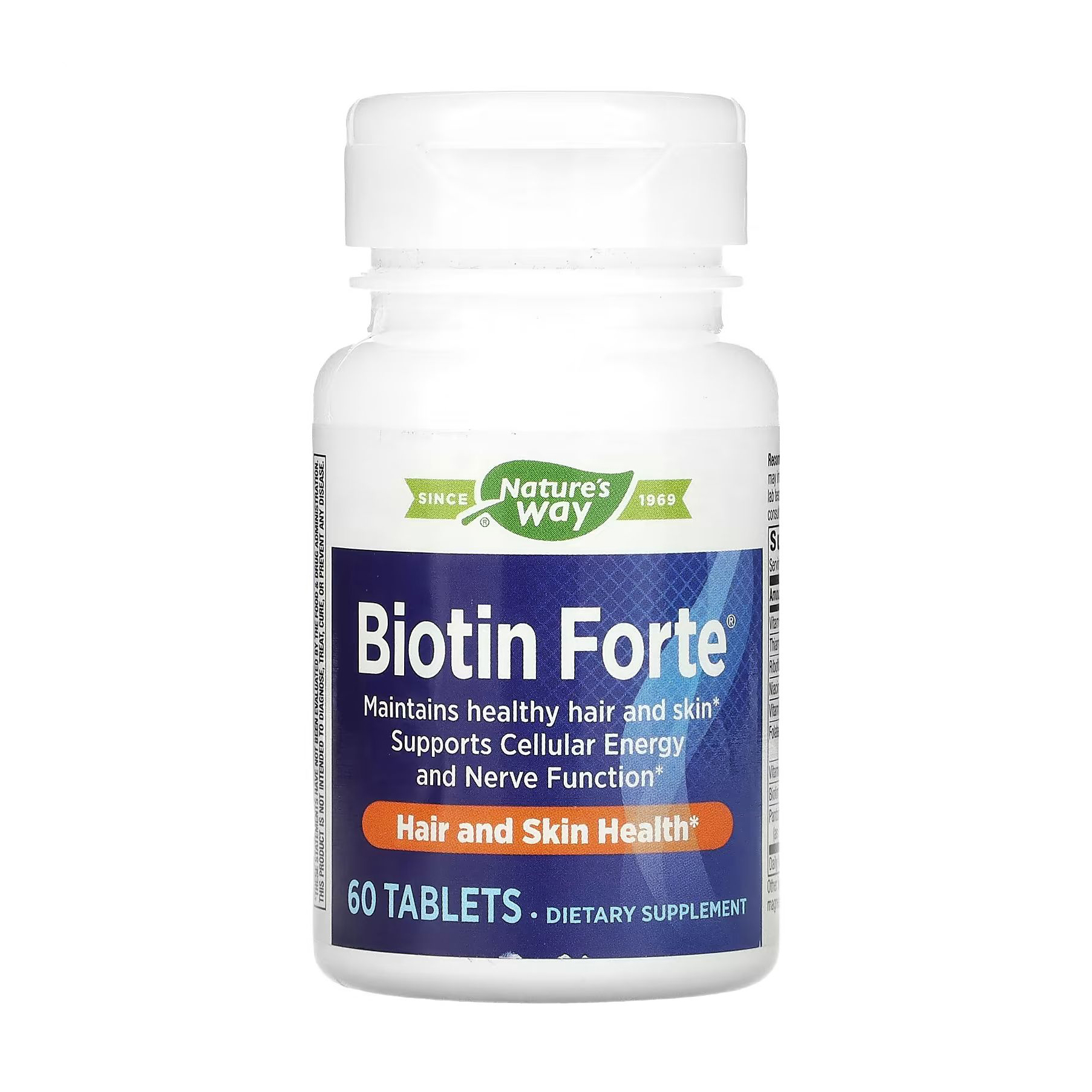 Біотин Nature's Way Biotin Forte Extra Strength 5 мг, 60 таблеток